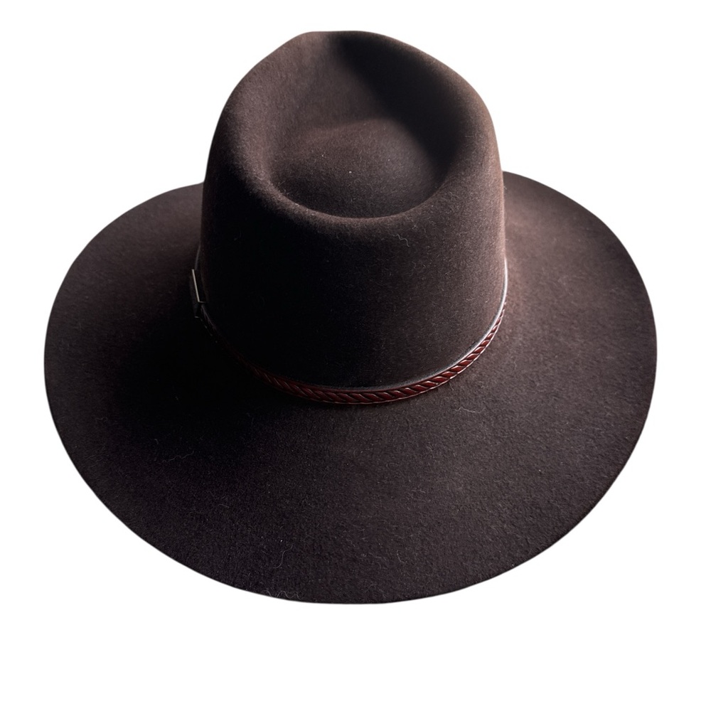 Resistol 5 XXXXX Cowboy Hat 6 7/8 Brown Xtra Band Included Fur Felt Texas Made - Picture 6 of 7